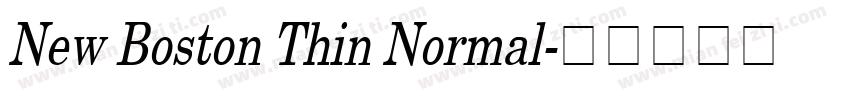 New Boston Thin Normal字体转换